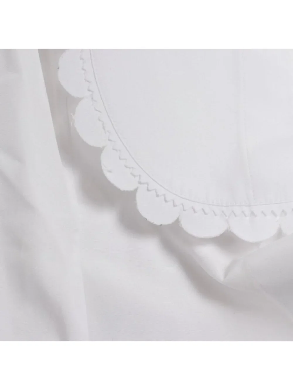 Chanel Frill Blouse Cotton Shirt